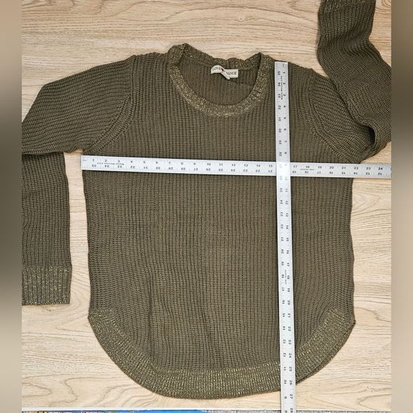 Love Change Women's 2X Crewneck Green Knit  Sweater Metallic Glitter Det… - Picture 5 of 5